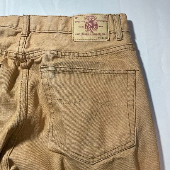 Vintage Member's Property Jeans Mens 38x32 Brown Baggy Loose Fit Y2K Hip Hop - Picture 5 of 5